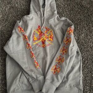 Gray Graphic Hoodie